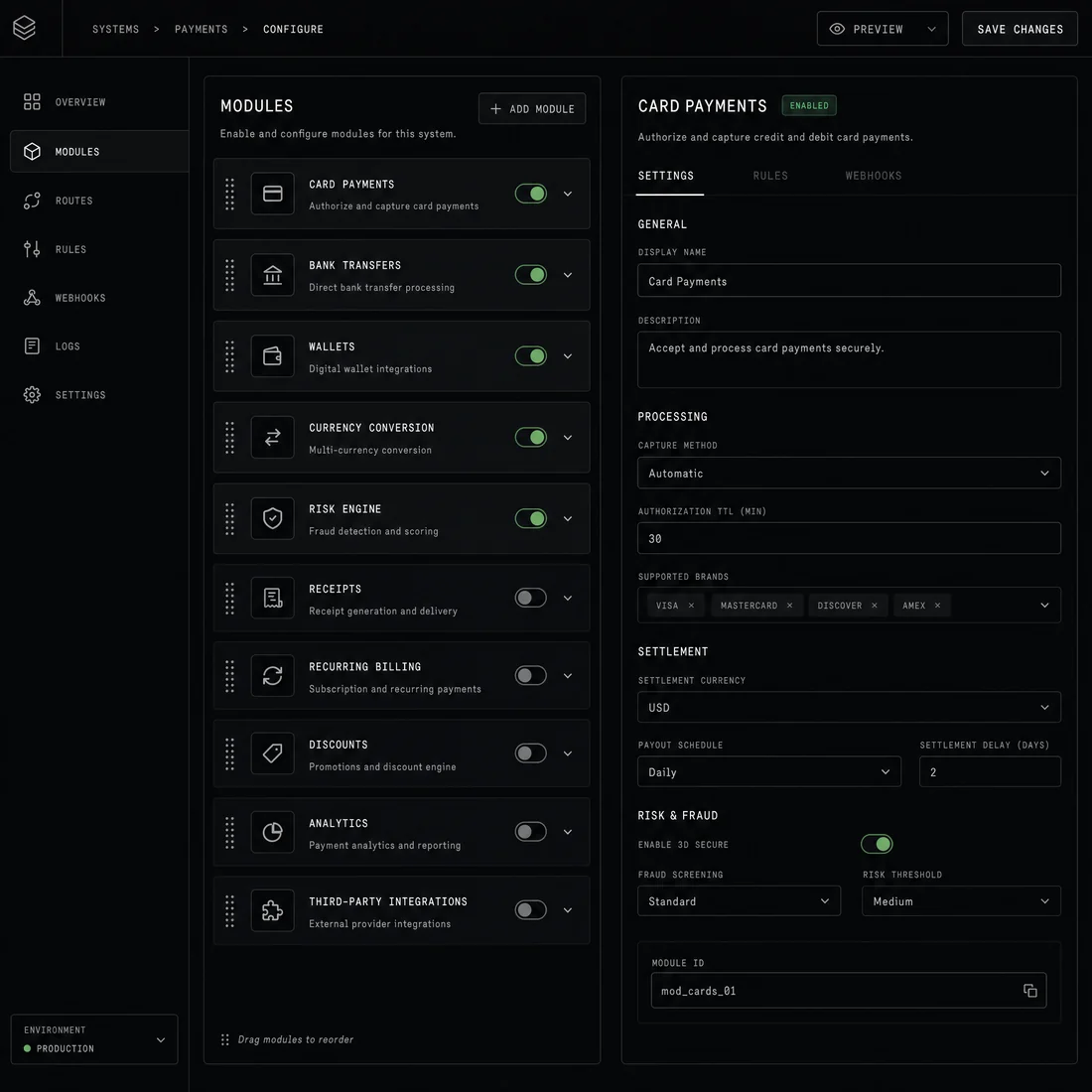 Custom modules